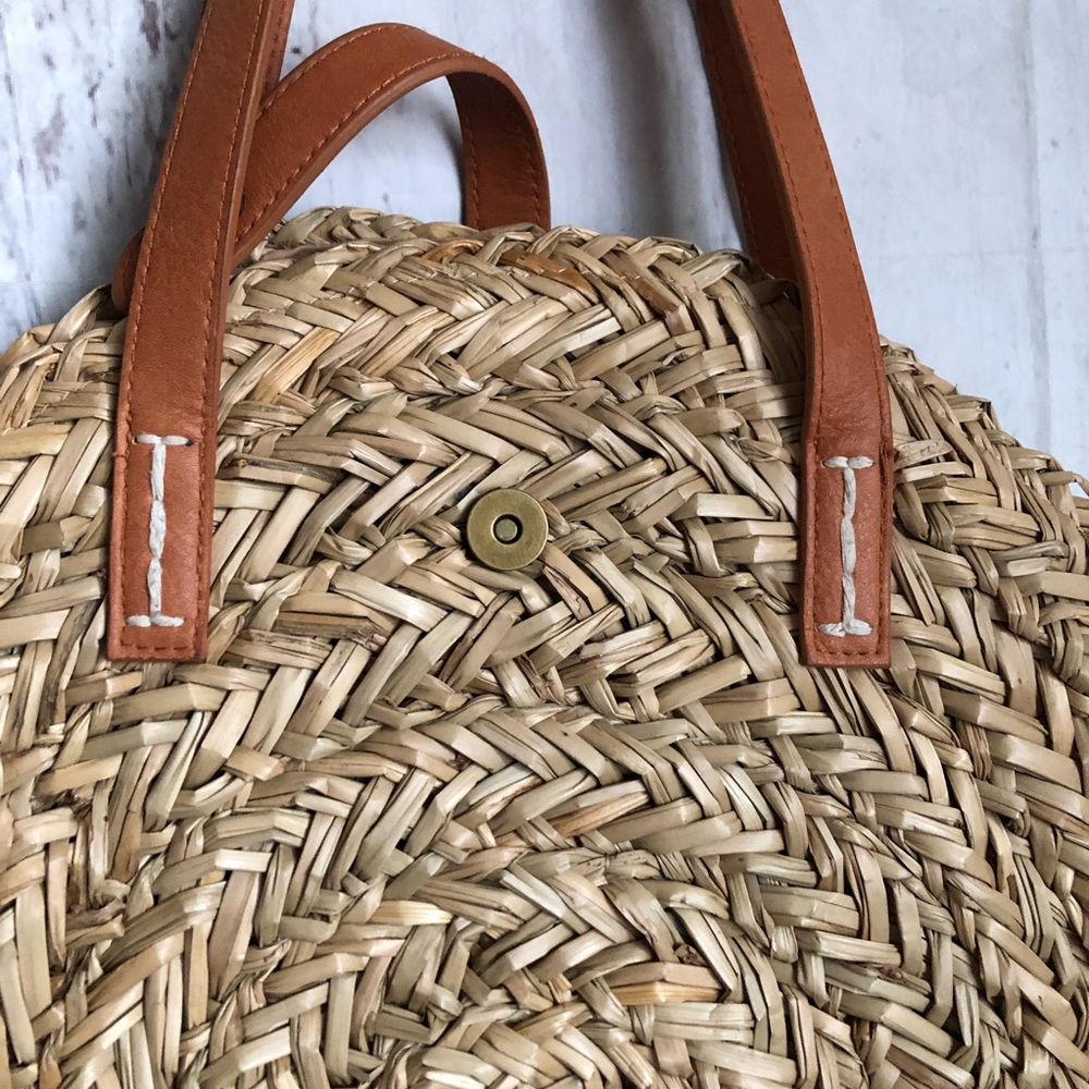 Universal Thread Straw Natural Purse Handbag - image 6